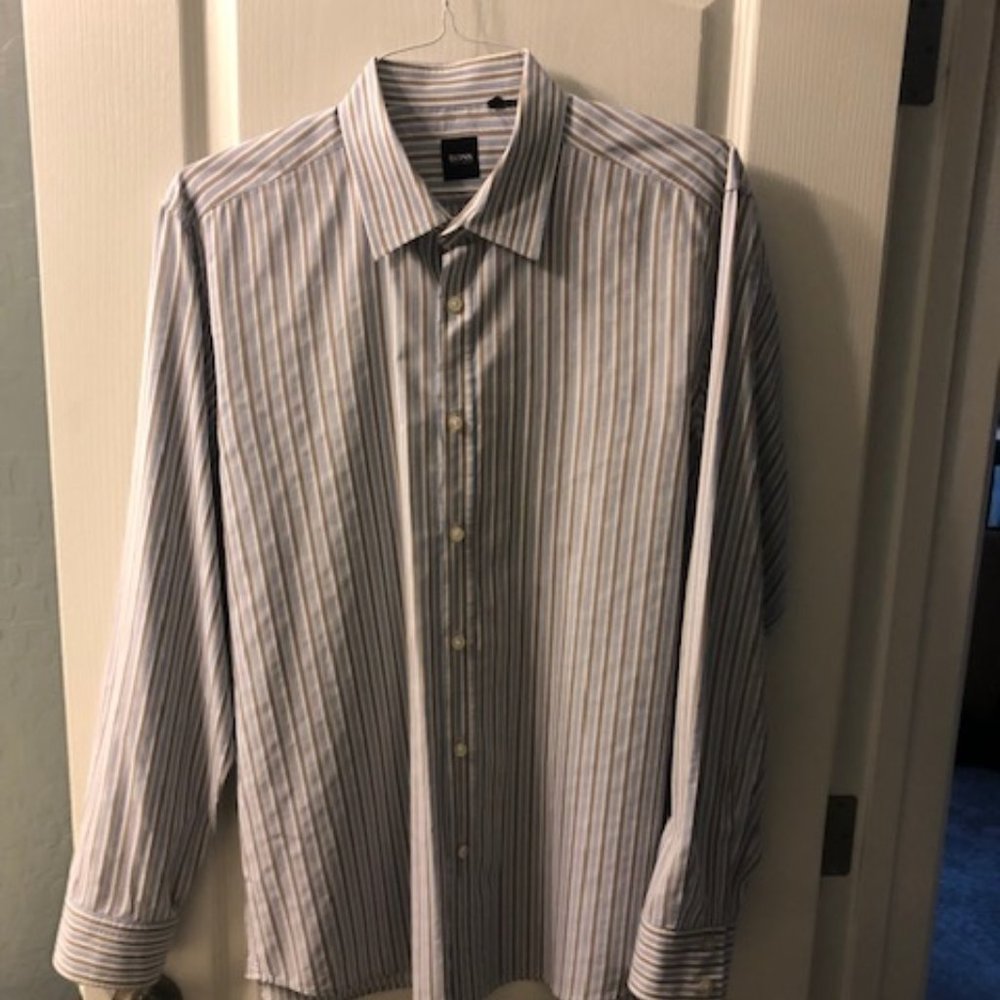 Hugo Boss L/S Dress Shirt   Size XL  used